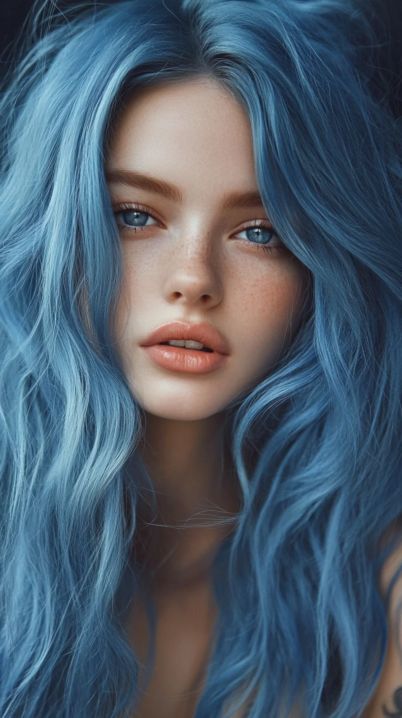 Beachy Blue Waves: Effortlessly Cool and Vibrant Hairstyle for Every Occasion