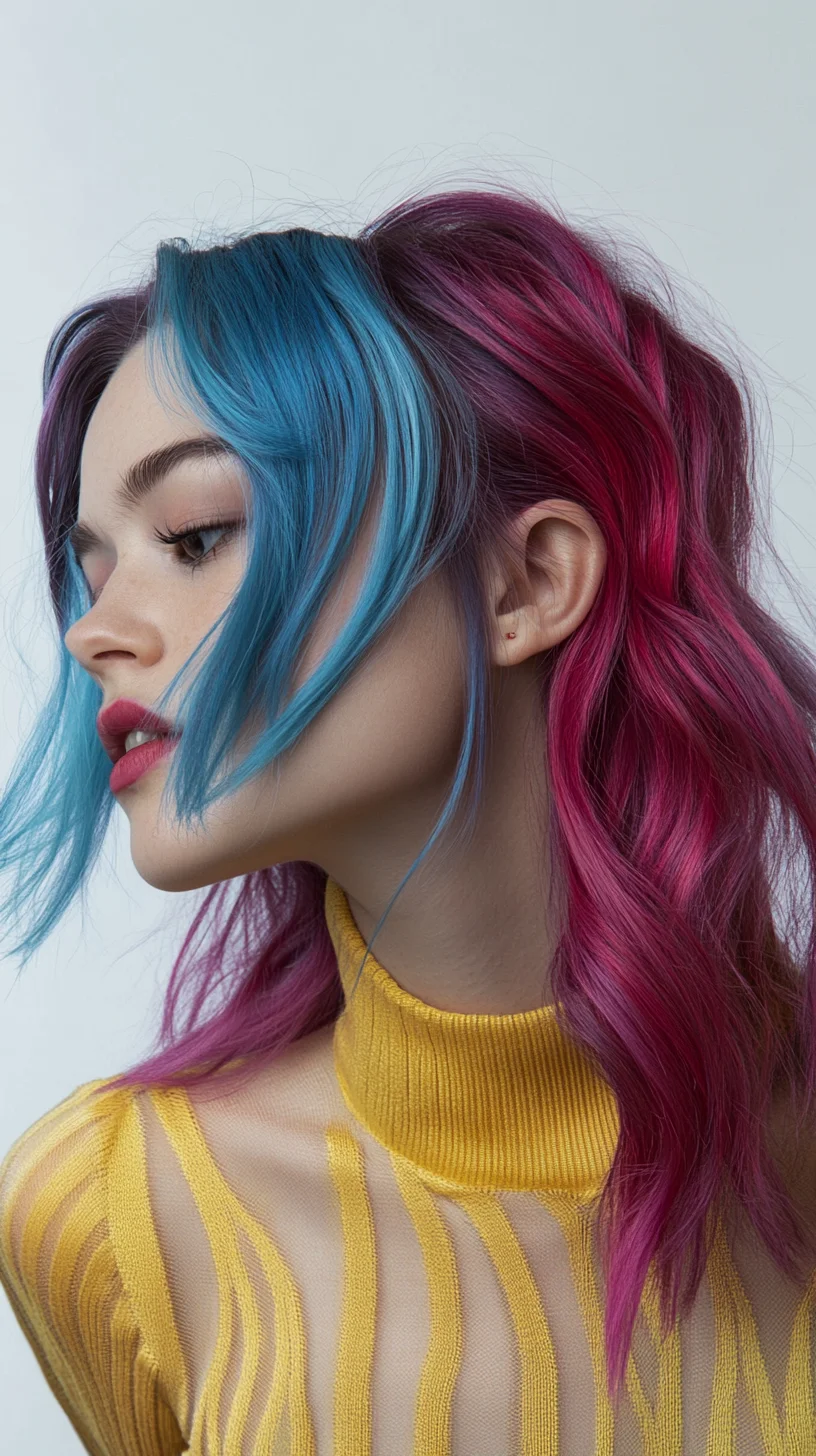 Bold and Bright: Embrace the Two-Tone Wave Hairstyle