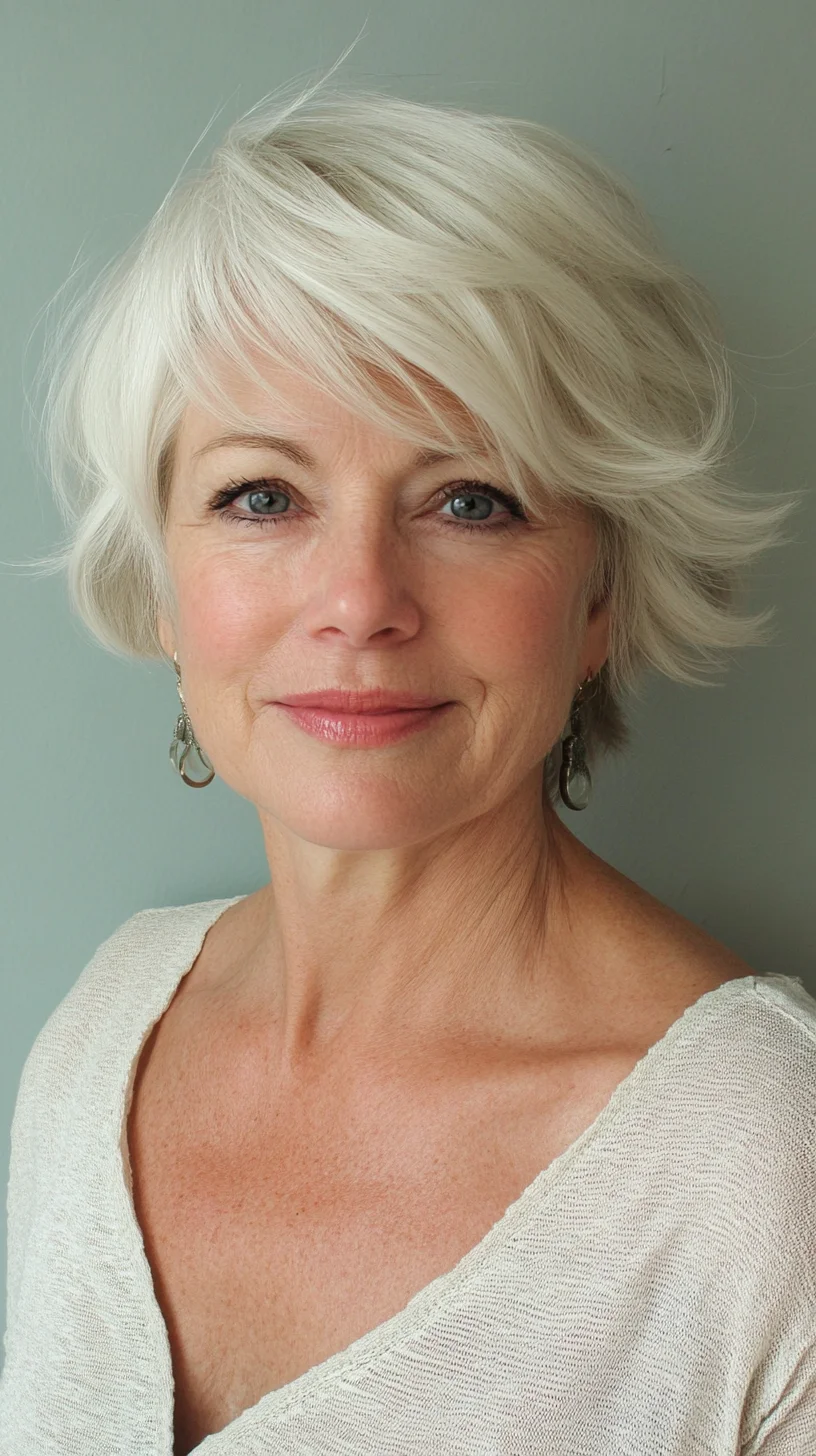 Effortless Elegance: Chic Short Haircut with Soft Waves for Timeless Appeal