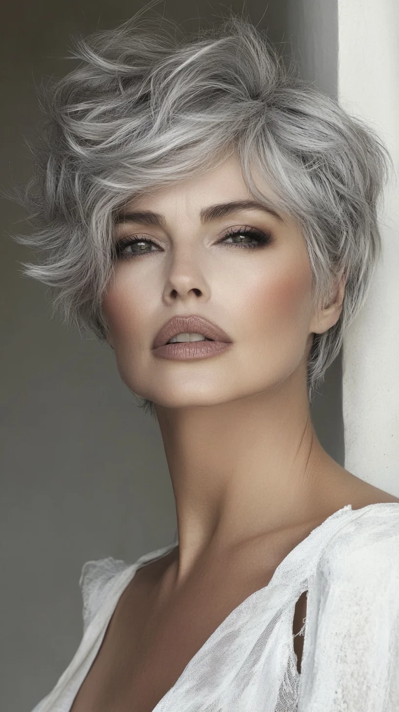 Effortless Elegance: Embrace Chic Volume with a Modern Textured Pixie Cut