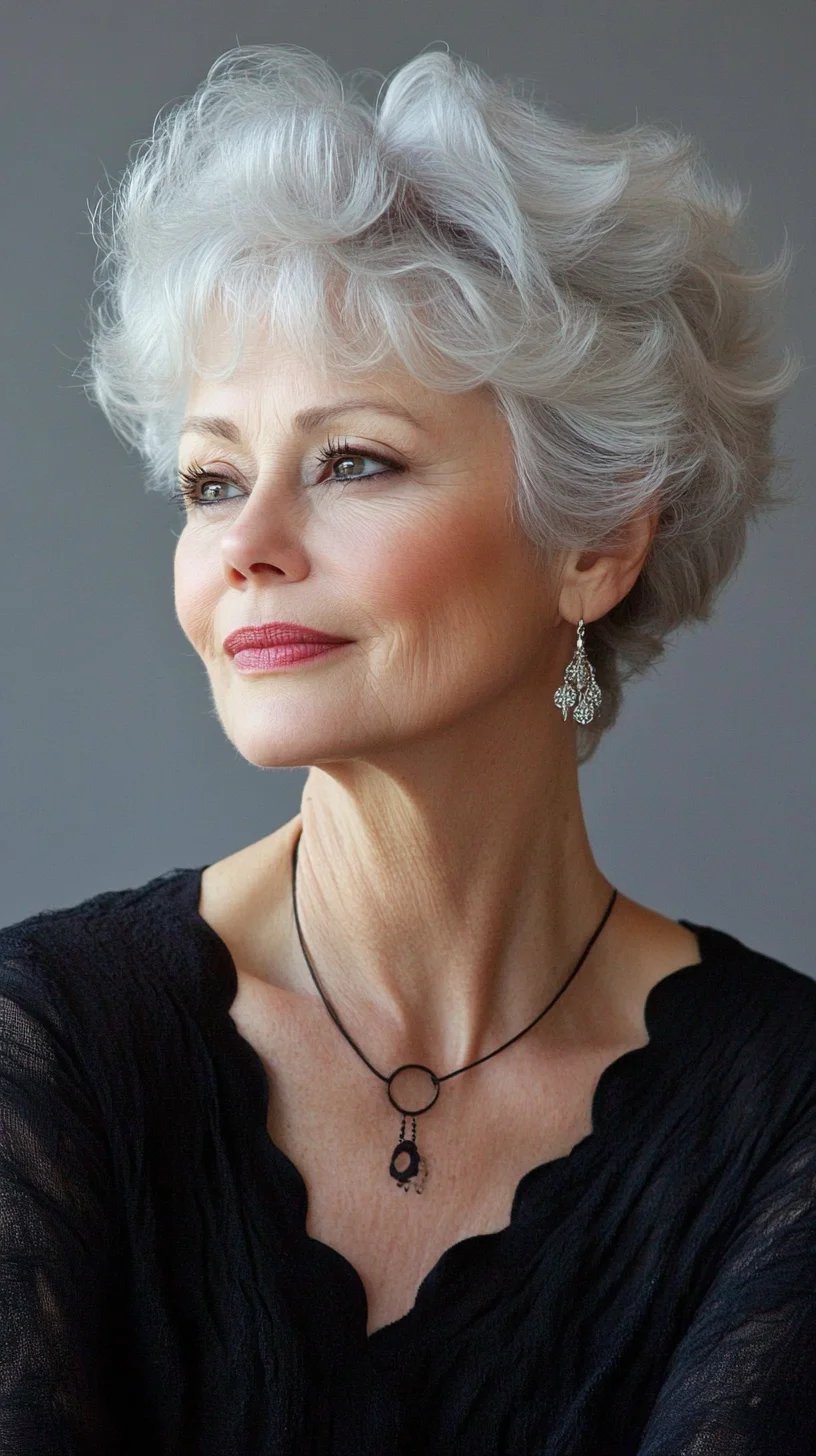 Effortless Elegance: The Chic Textured Gray Pixie