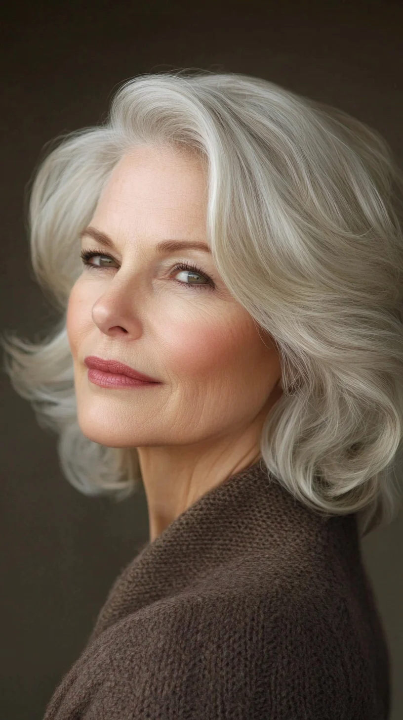 Effortless Elegance: Timeless Layered Waves for Silver Tresses