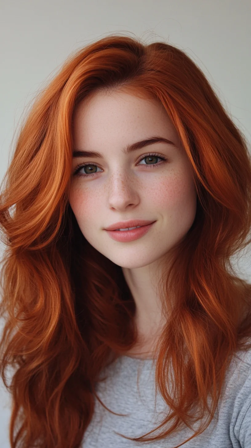 Effortless Waves: Embrace the Radiant Charm of Luscious Copper Locks