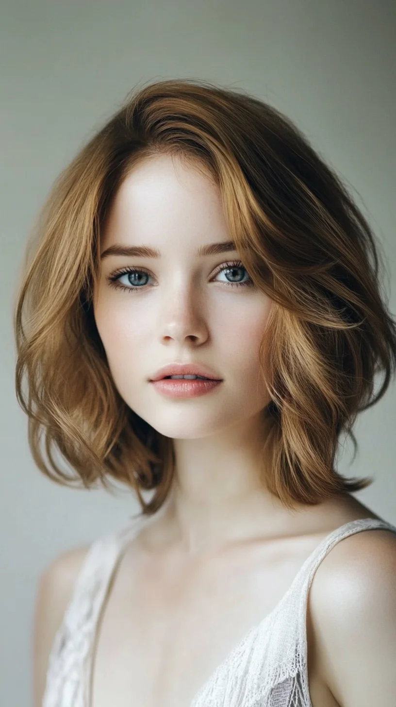 Effortless Waves: The Perfect Tousled Bob for a Chic and Casual Look