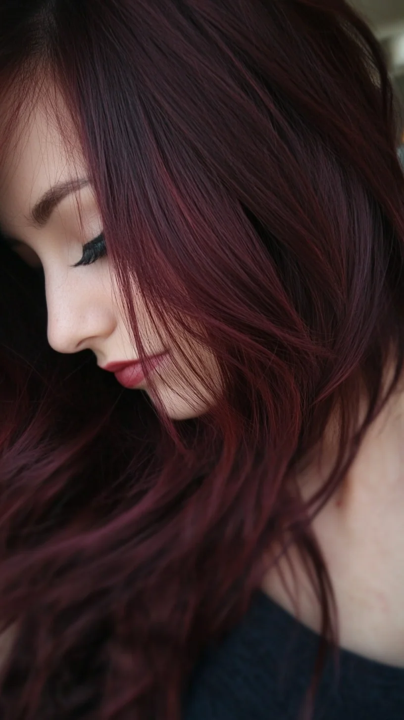 Effortless Waves with a Rich Bordeaux Hue for a Bold Statement