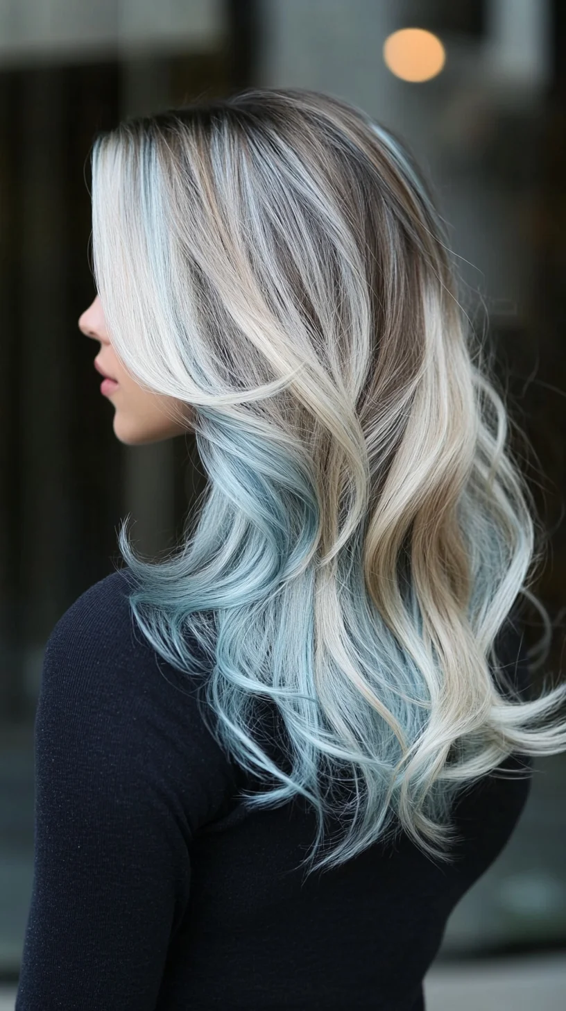 Effortless Waves with Cool Blue Ombre for a Striking, Modern Look