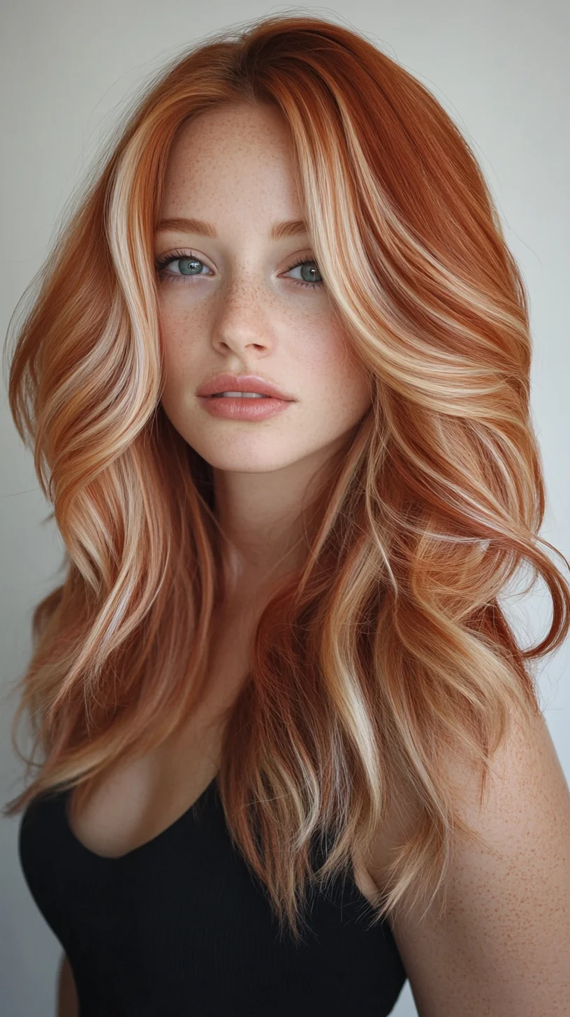 Effortless Waves with Sun-Kissed Highlights: A Perfect Autumn Look