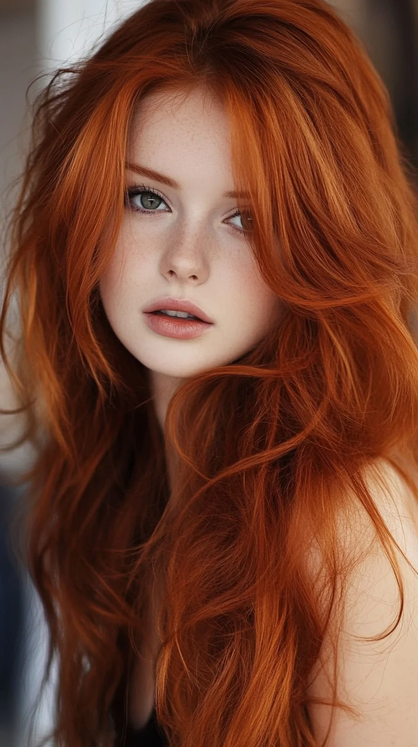 Effortlessly Bold: Embrace Luscious Layers and Vibrant Auburn Waves