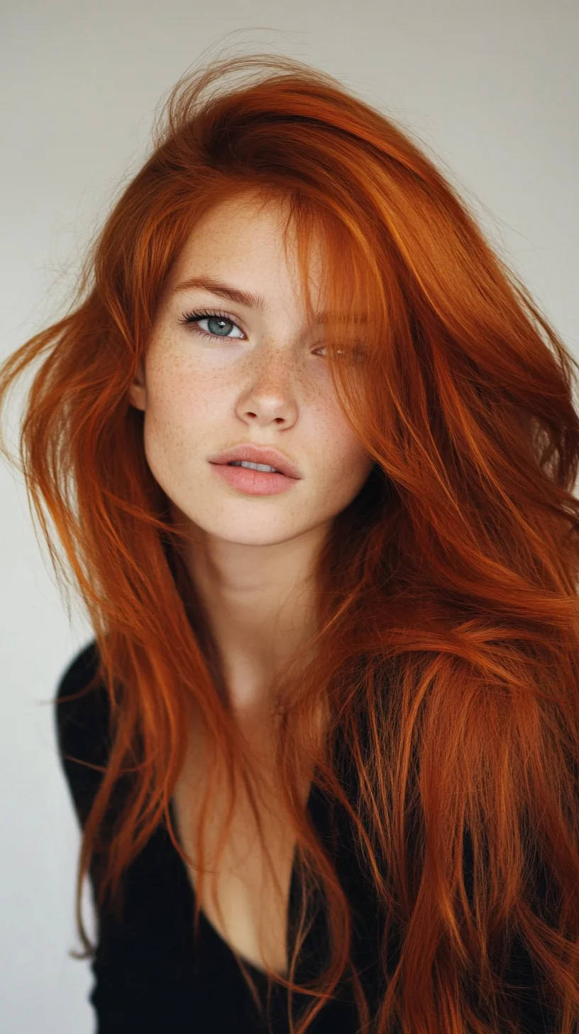 Effortlessly Bold: The Allure of Luscious, Fiery Red Waves