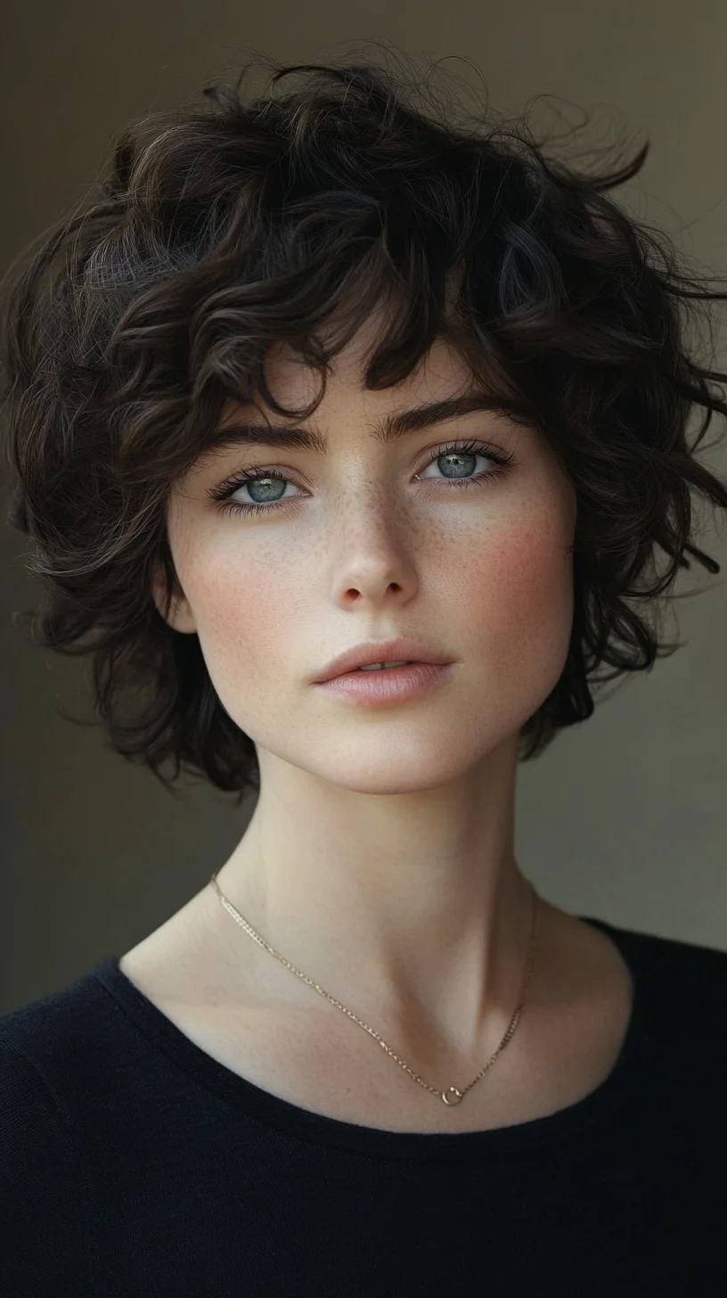 Effortlessly Chic Curly Bob: Embrace Natural Texture with Modern Flair