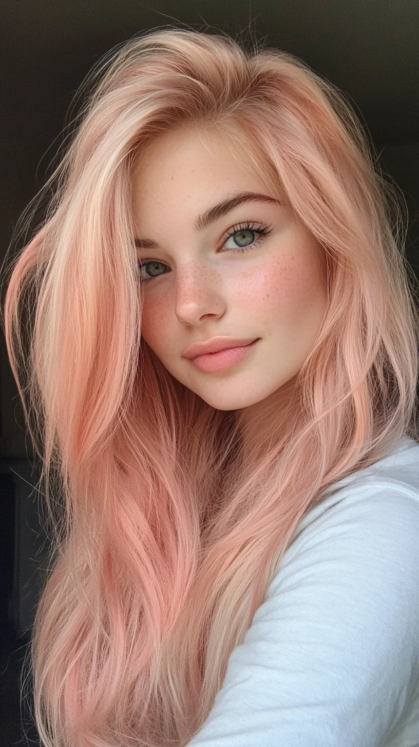 Effortlessly Chic: Embrace Soft, Pastel Pink Waves for a Fresh Look