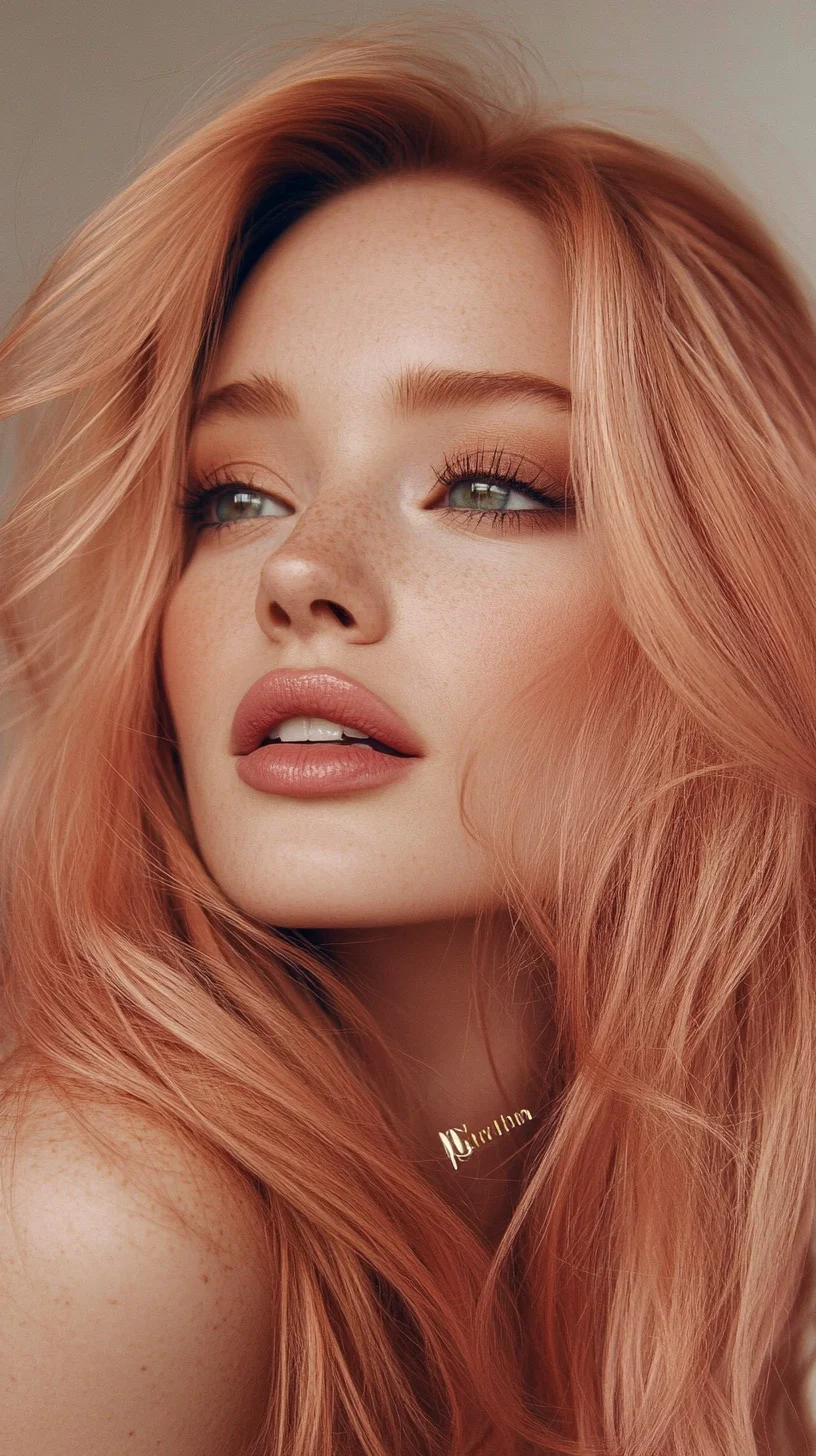 Effortlessly Chic: Embrace the Allure of Soft, Flowing Peach Highlights