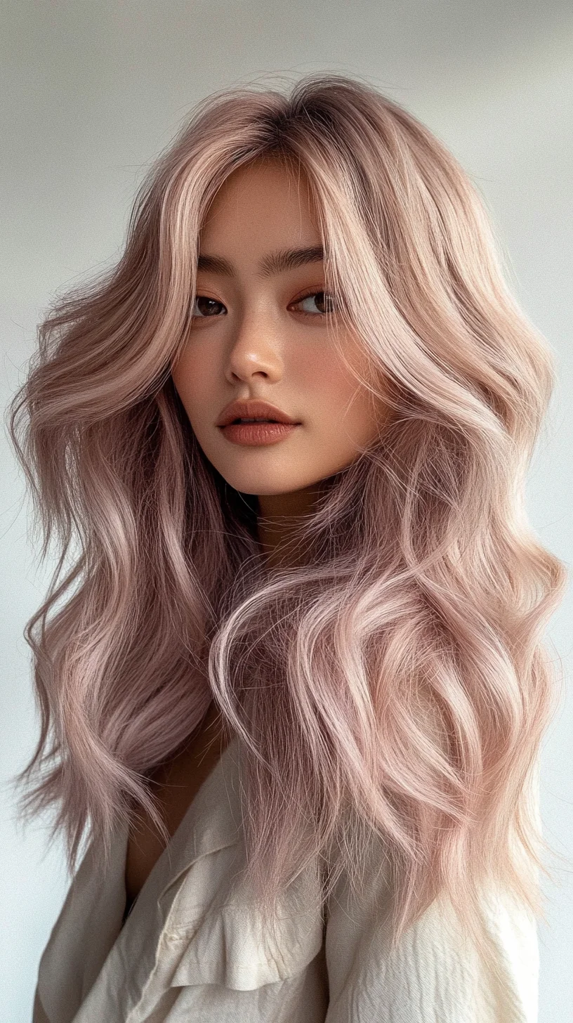 Effortlessly Chic: Embrace the Dreamy Waves of Luscious Pastel Hair