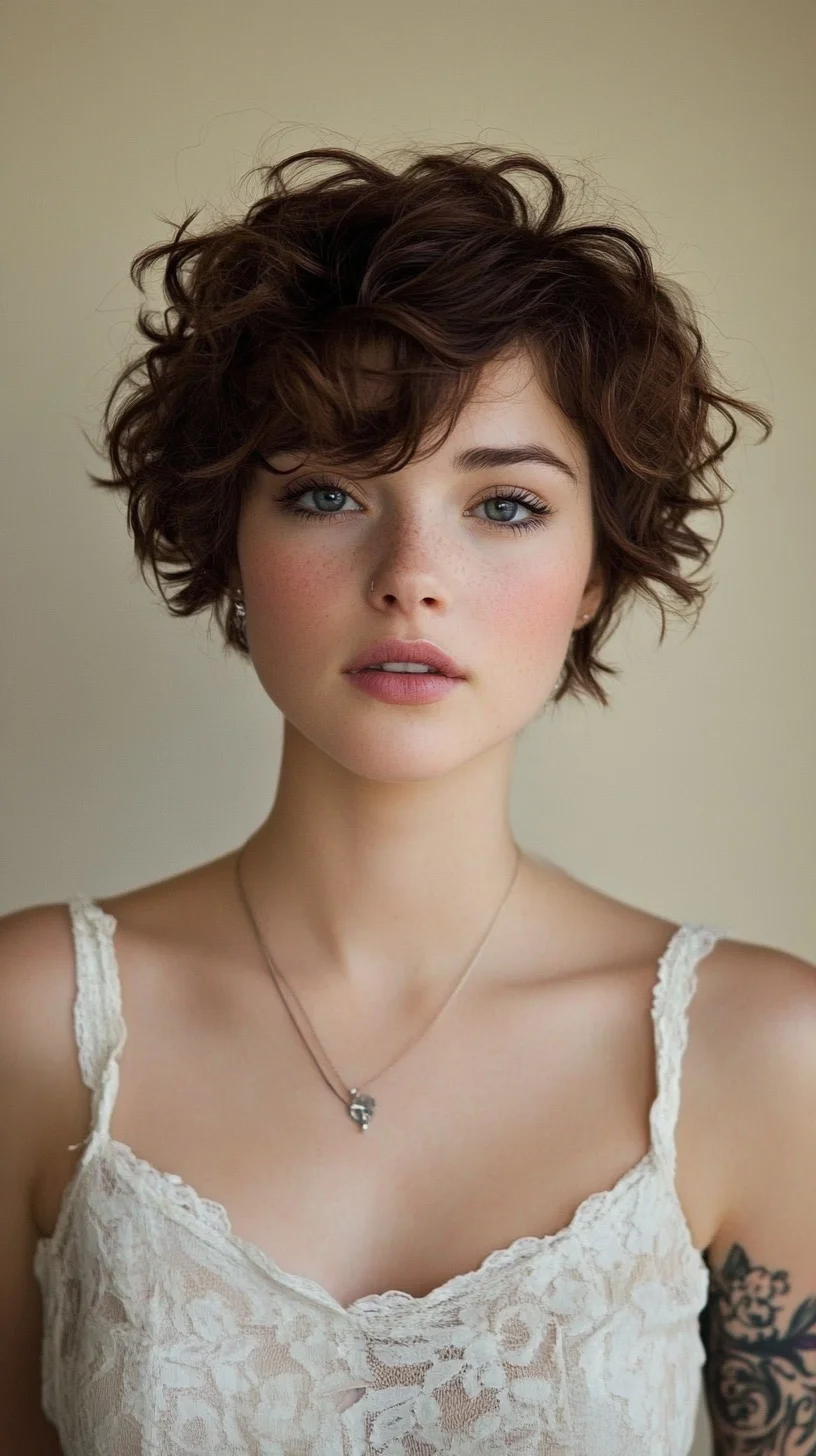 Effortlessly Chic: Embrace the Lively Charm of Short Curly Curls