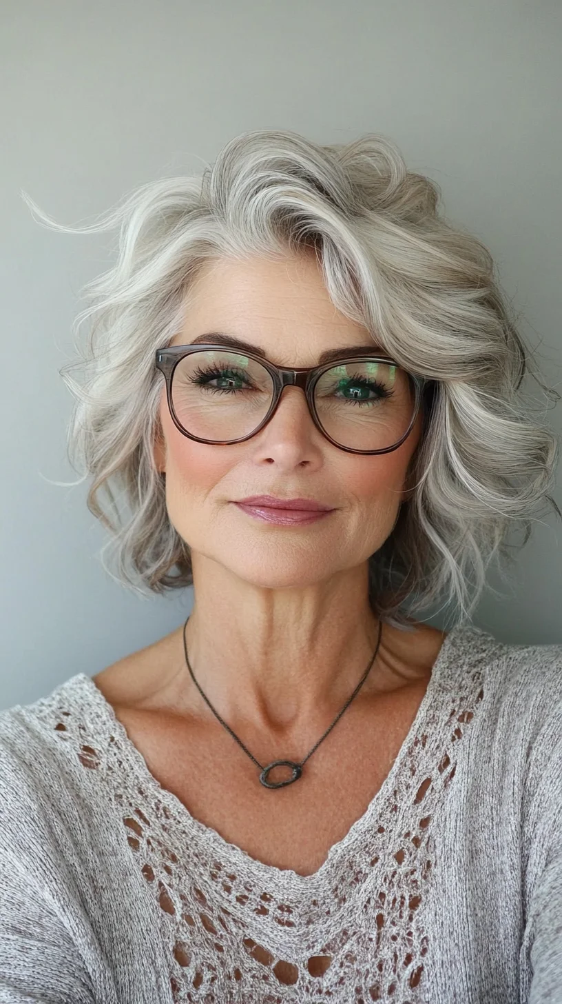 Effortlessly Chic: Embrace the Soft Waves of Modern Grey Bobs