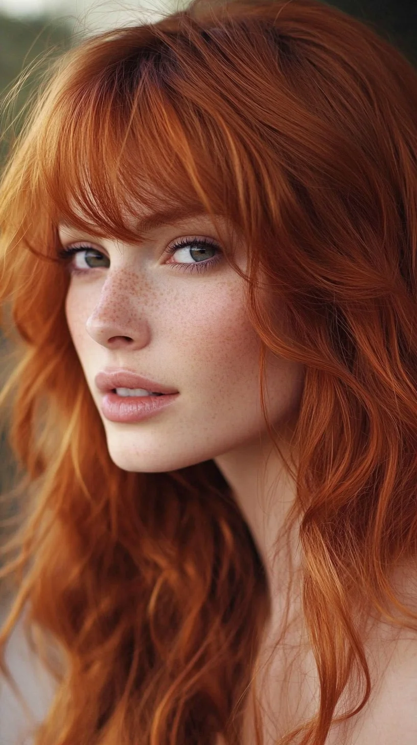 Effortlessly Chic: Embrace the Volume and Soft Waves of This Red Mane