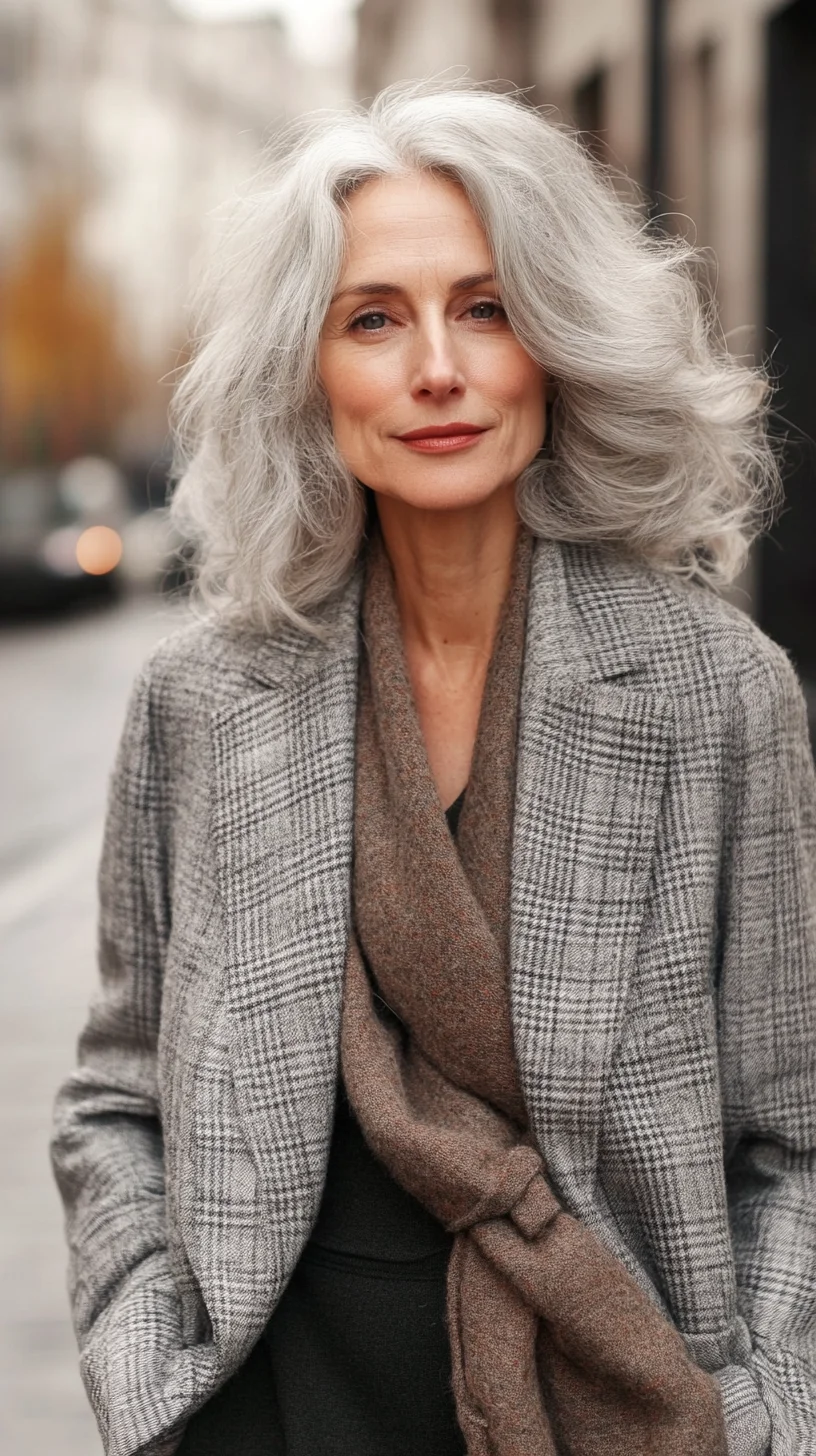 Effortlessly Chic: Embrace Voluminous Silver Waves for Timeless Elegance