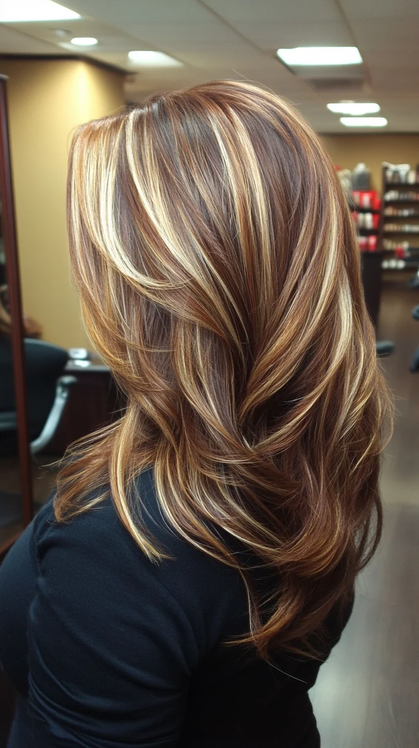 Effortlessly Chic: Gorgeous Layered Waves with Bold Highlights