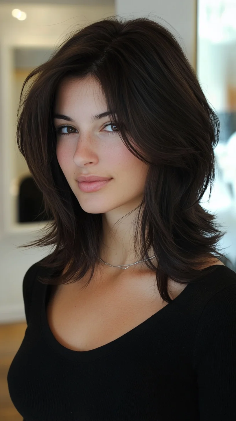 Effortlessly Chic Layered Lob: The Perfect Blend of Volume and Movement