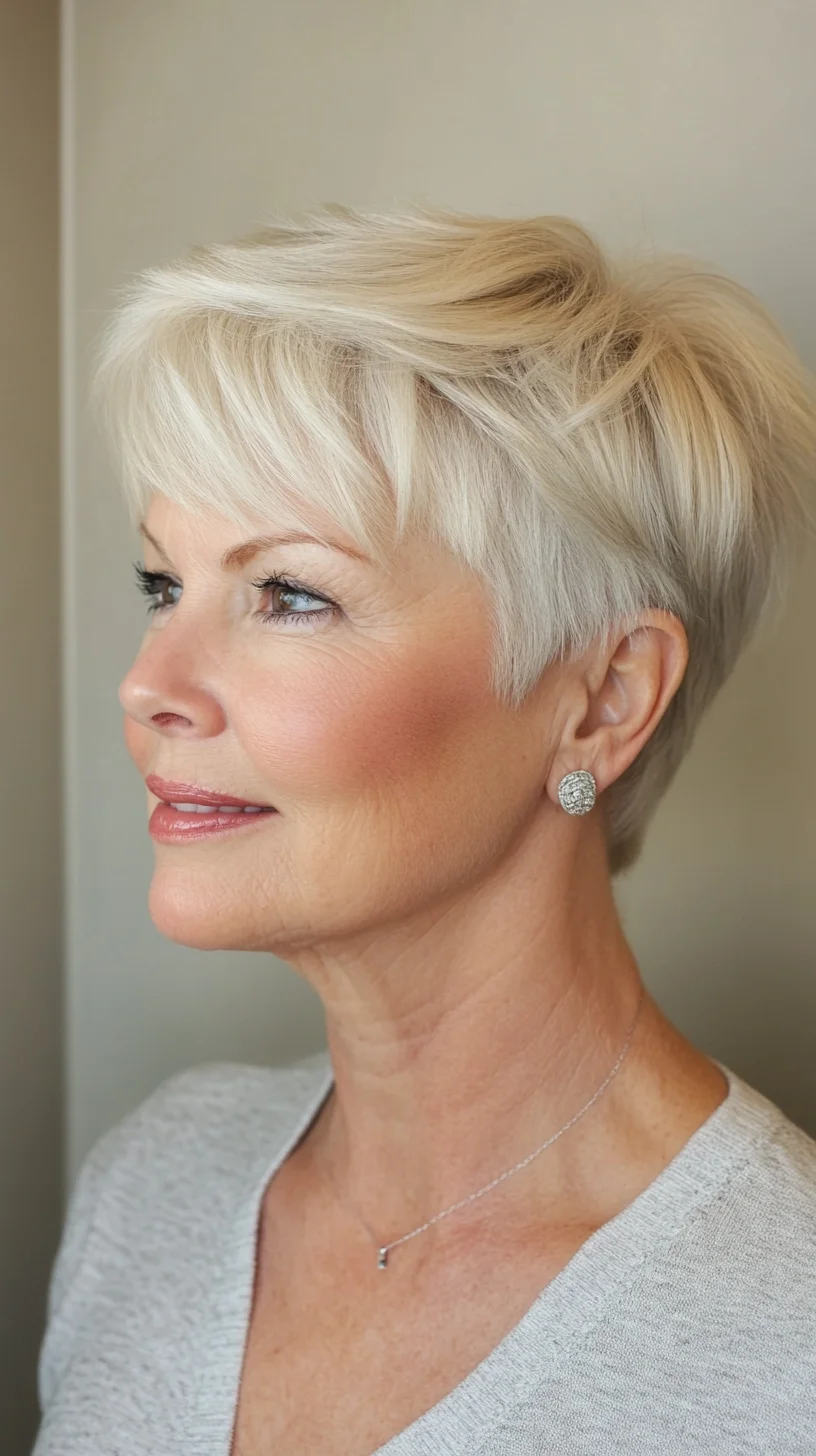 Effortlessly Chic Pixie Cut: Modern Elegance with Texture and Volume