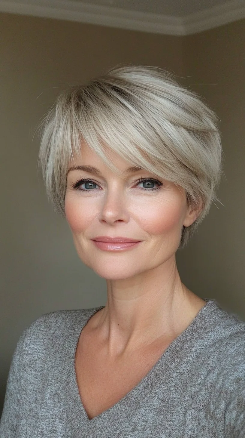 Effortlessly Chic Short Bob with Soft Layers and Highlights