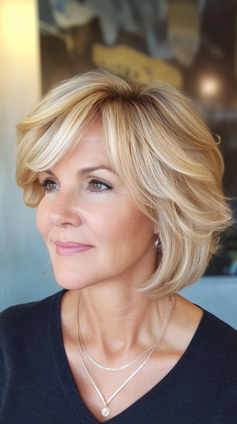 Effortlessly Chic Shoulder-Length Bob with Soft Waves