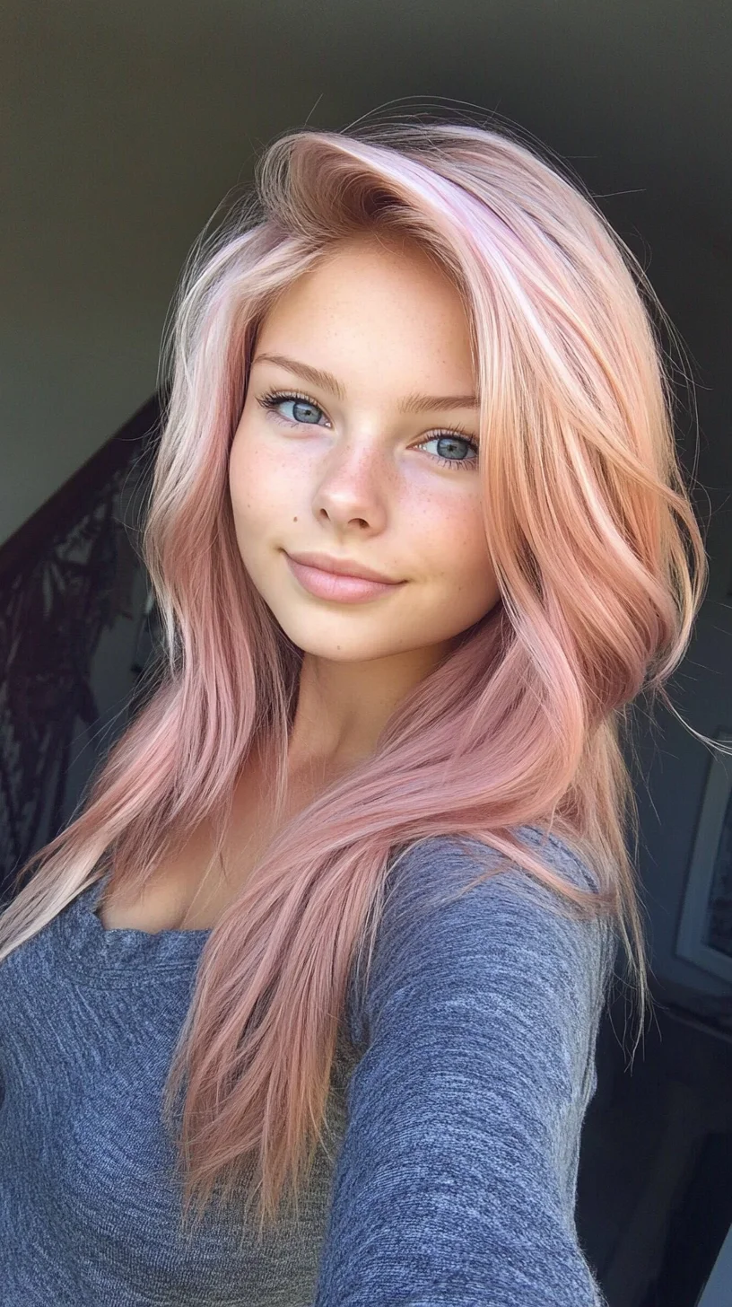 Effortlessly Chic: Soft Pink Waves for a Playful and Romantic Vibe