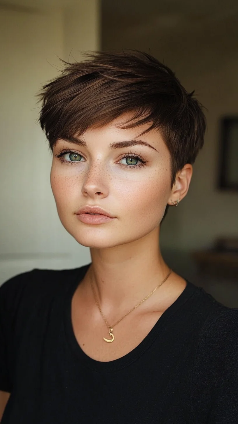 Effortlessly Chic Textured Pixie Cut for a Modern Look