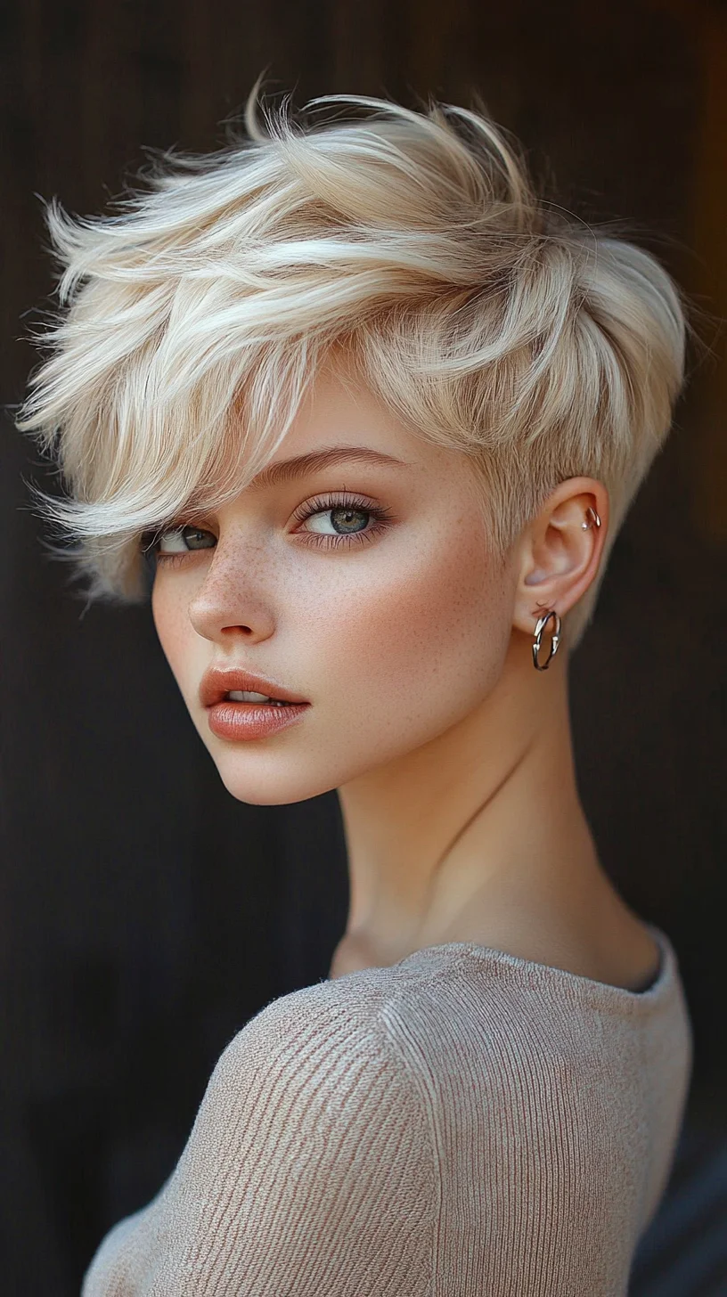 Effortlessly Chic Textured Pixie: The Perfect Blend of Edgy and Feminine