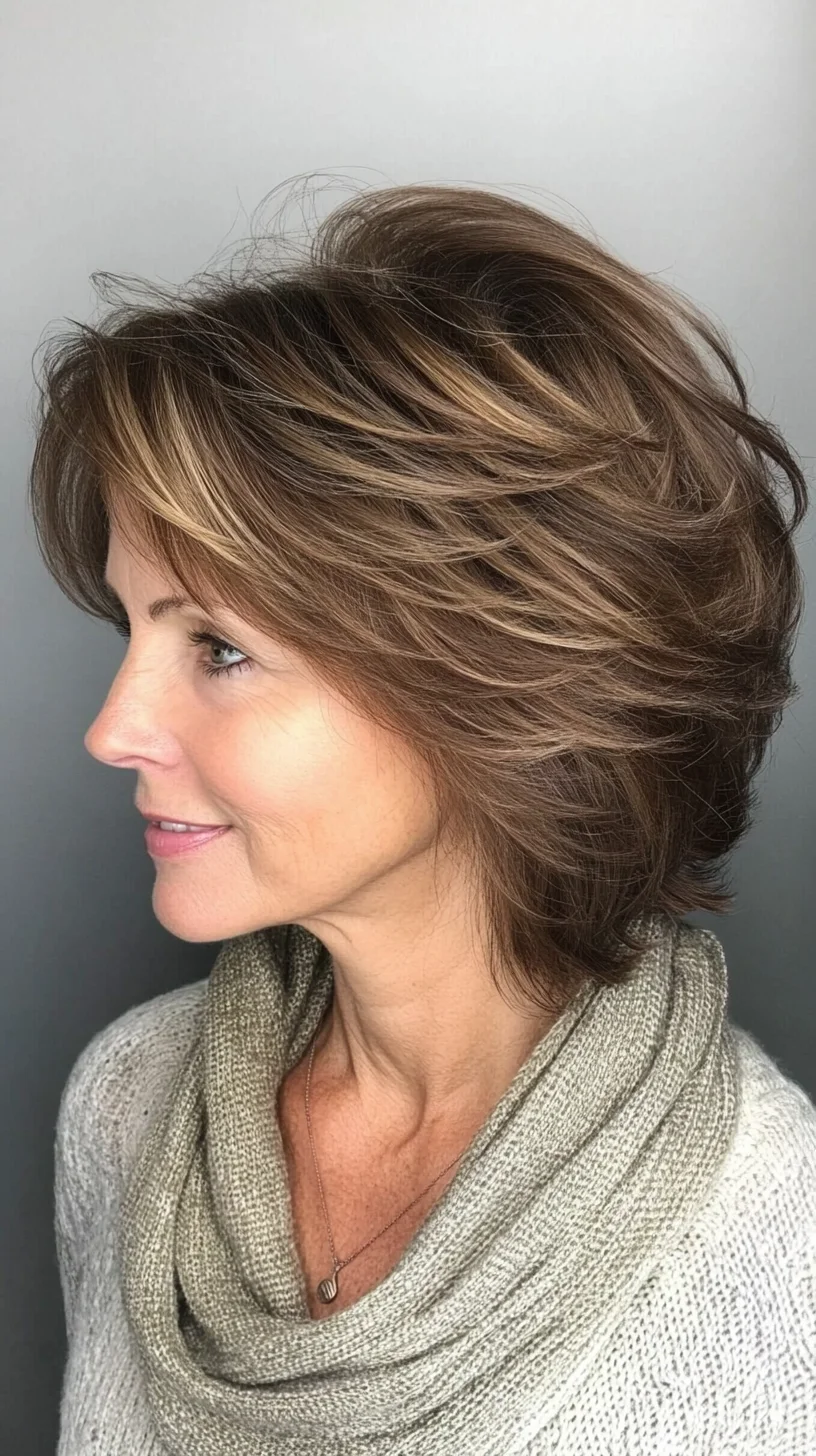 Effortlessly Chic: The Layered Textured Lob with Soft Highlights