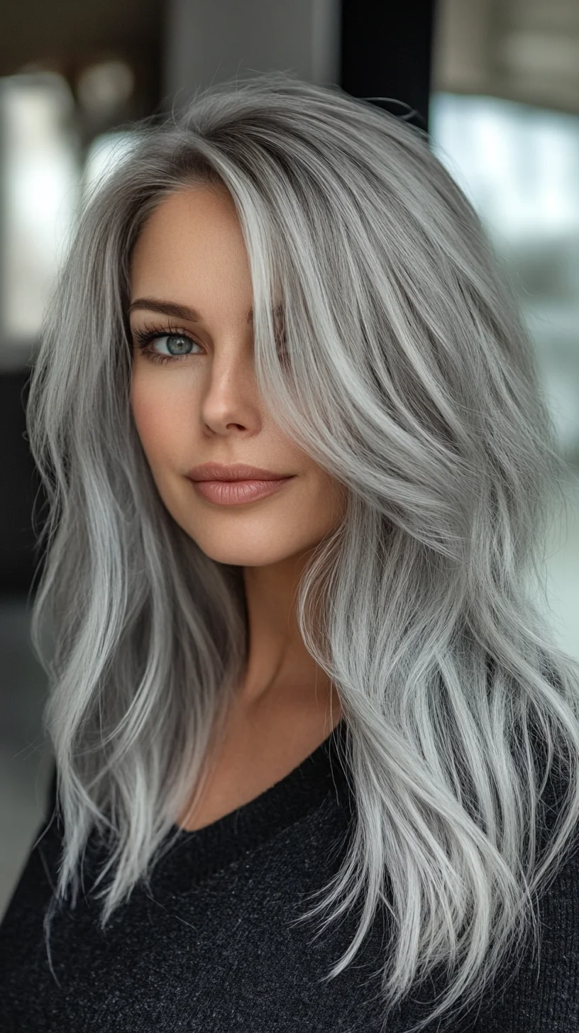 Effortlessly Chic: The Luminous Gray Waves for a Modern Look