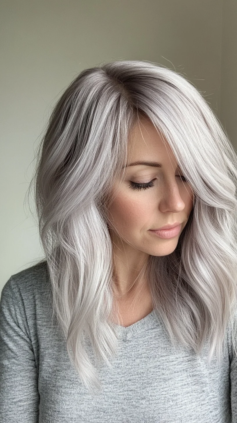 Effortlessly Chic: The Modern Layered Ash Blonde Waves