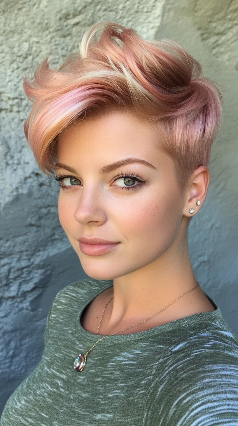 Effortlessly Chic: The Modern Pastel Pixie Cut for Bold Fashionistas