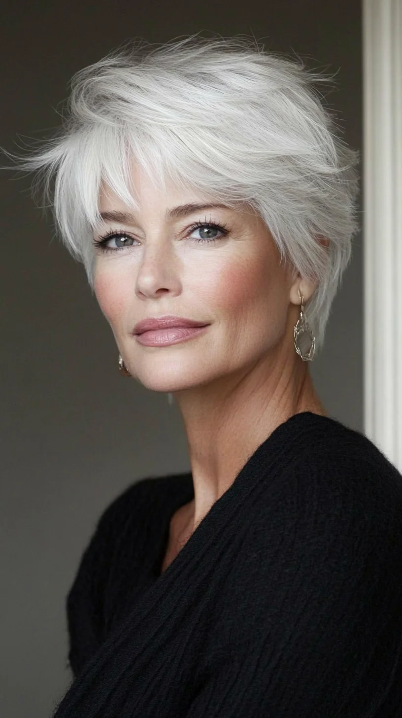 Effortlessly Chic: The Modern Silver Pixie Cut for Timeless Elegance