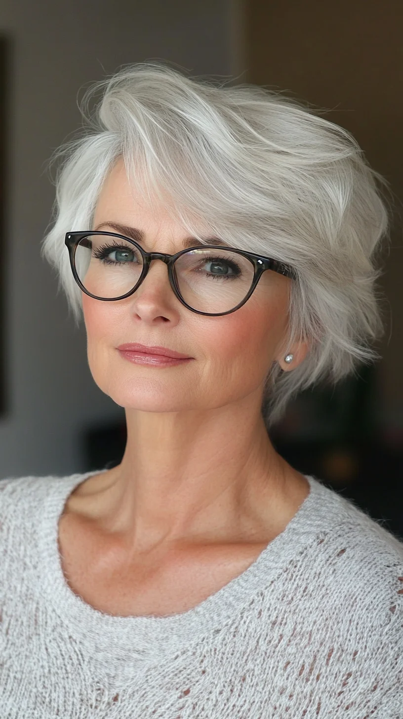 Effortlessly Chic: The Modern Silver Pixie Cut for Timeless Elegance