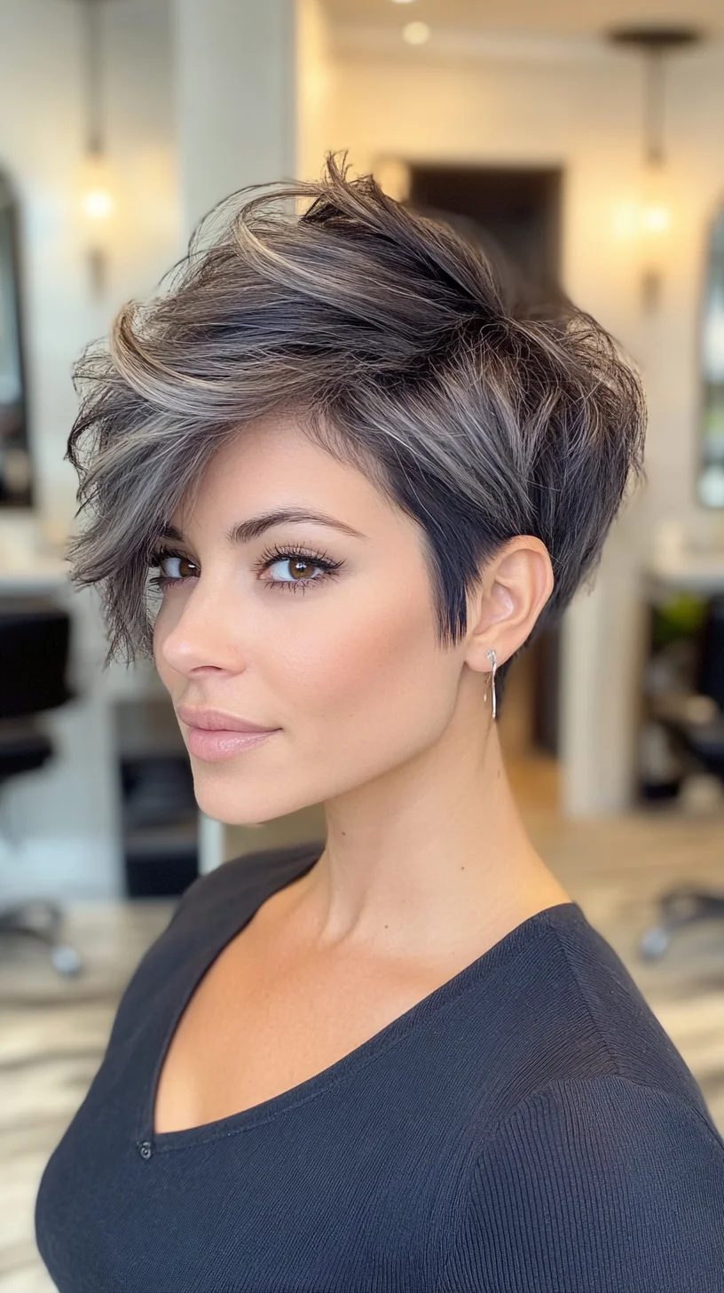 Effortlessly Chic: The Modern Textured Pixie with Stunning Dimensions