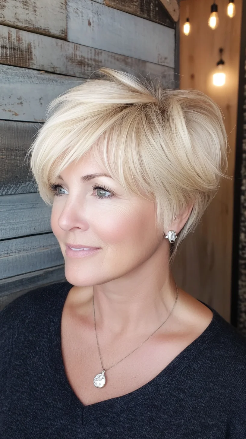 Effortlessly Chic: The Perfect Layered Blonde Pixie Cut for Modern Elegance