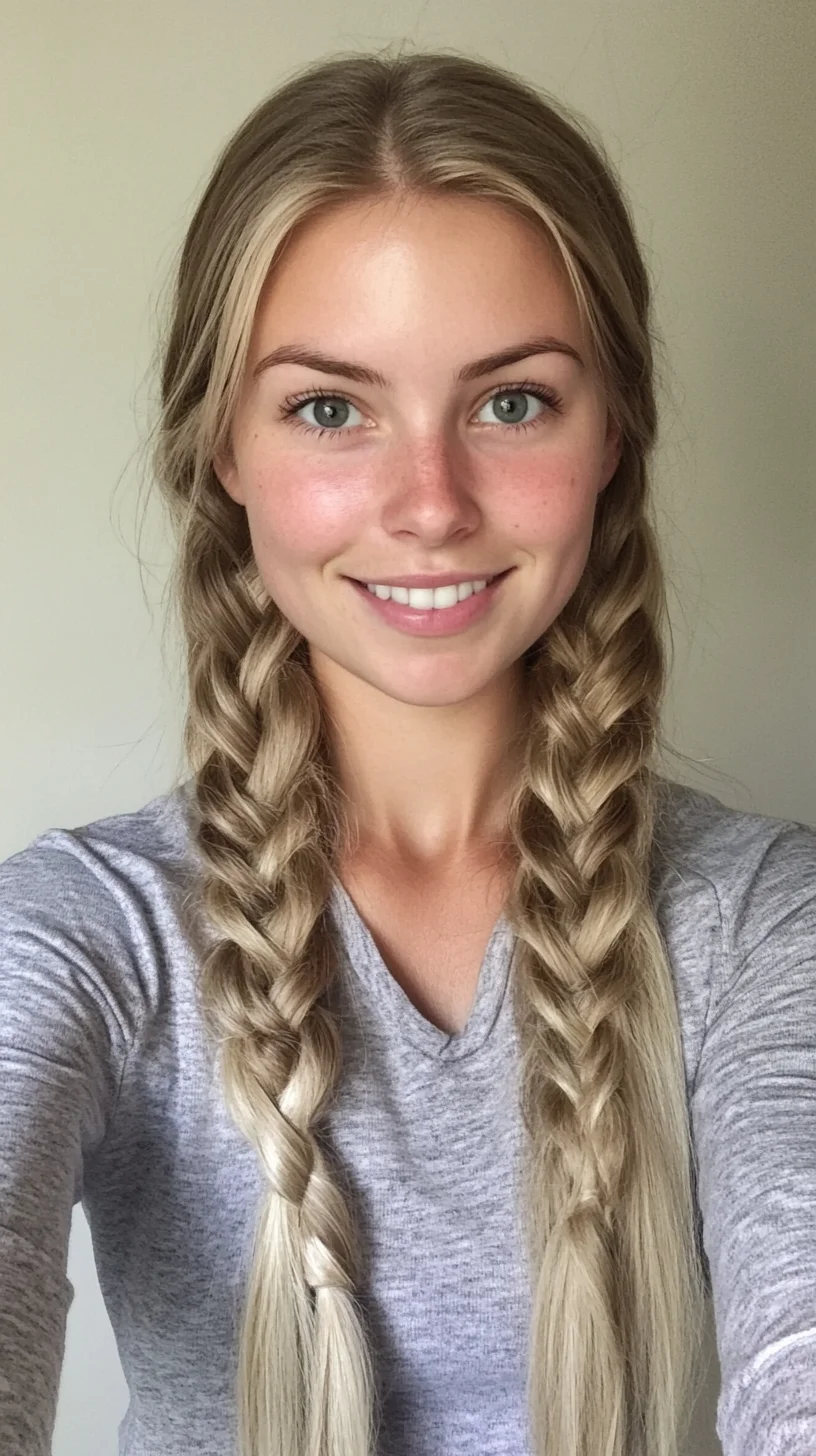 Effortlessly Chic: The Perfectly Plaited Double Braid Hairstyle