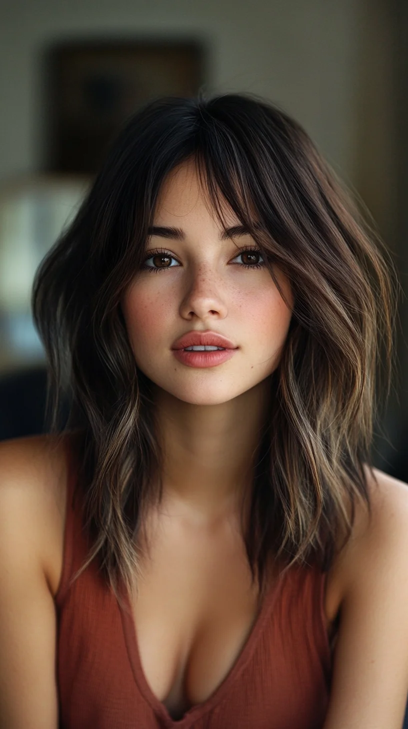 Effortlessly Chic: The Textured Lob with Face-Framing Layers