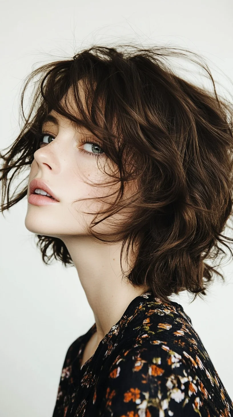 Effortlessly Chic: The Tousled Bob with Soft Waves for a Flirty Finish