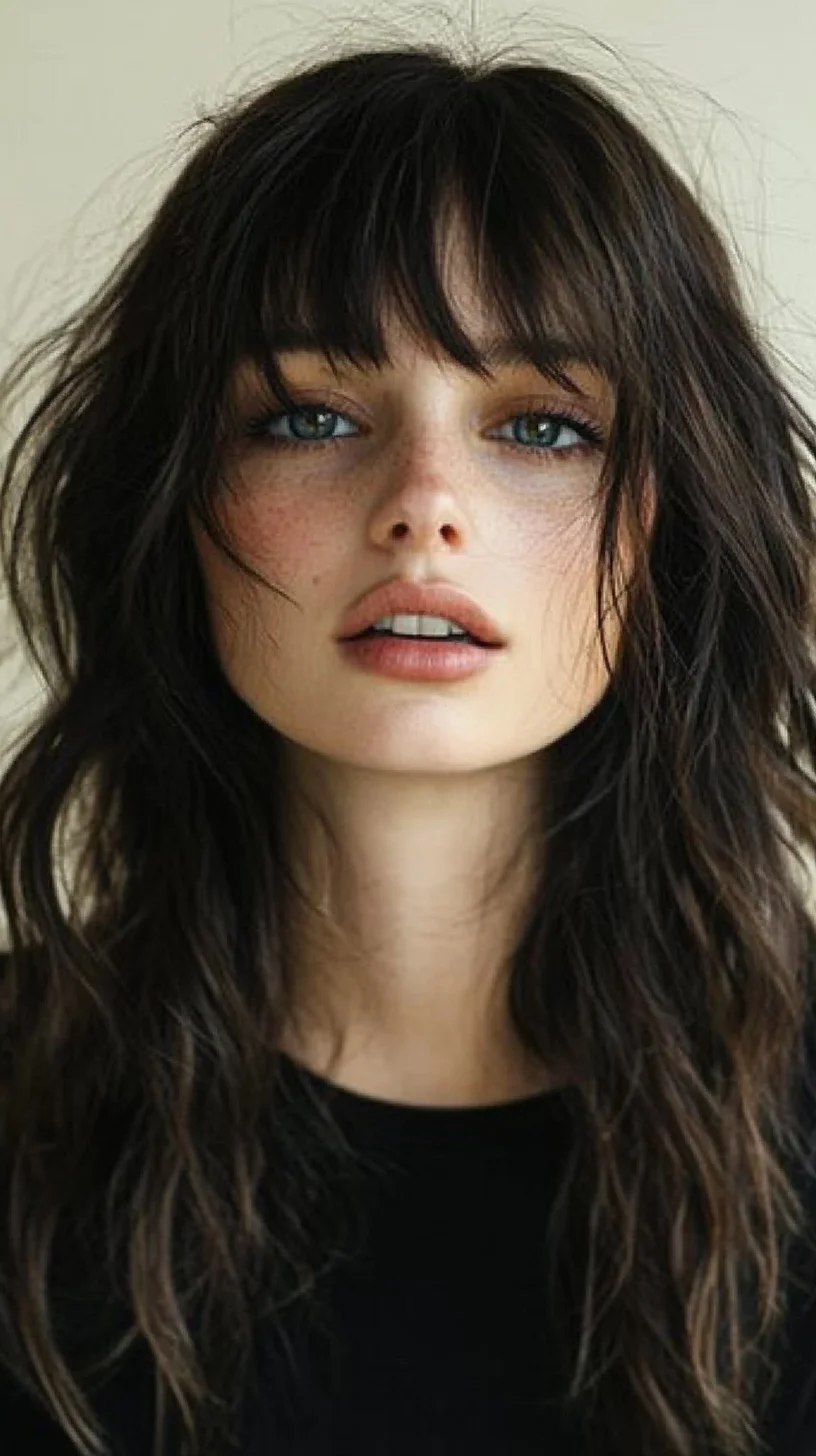 Effortlessly Chic: The Tousled Layered Cut with Flattering Bangs