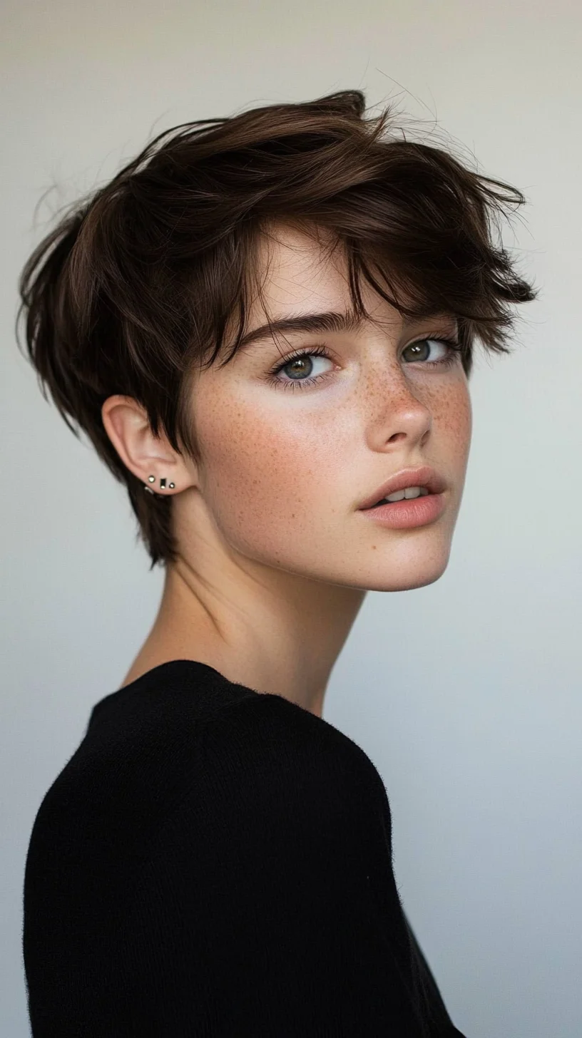 Effortlessly Chic: The Tousled Pixie Cut for a Standout Look