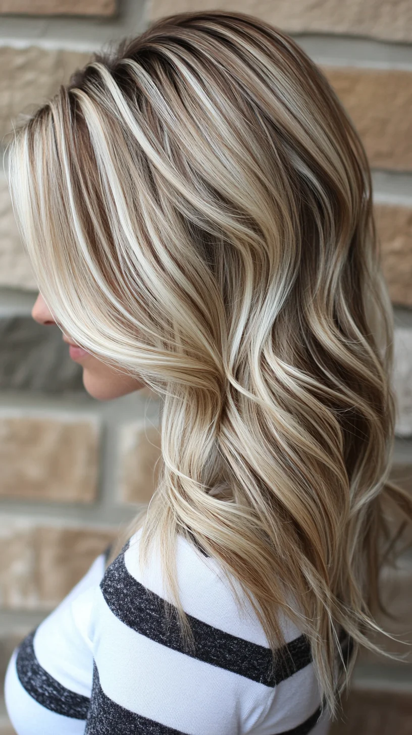 Effortlessly Chic: Unleash Your Waves with Luminous Blonde Highlights