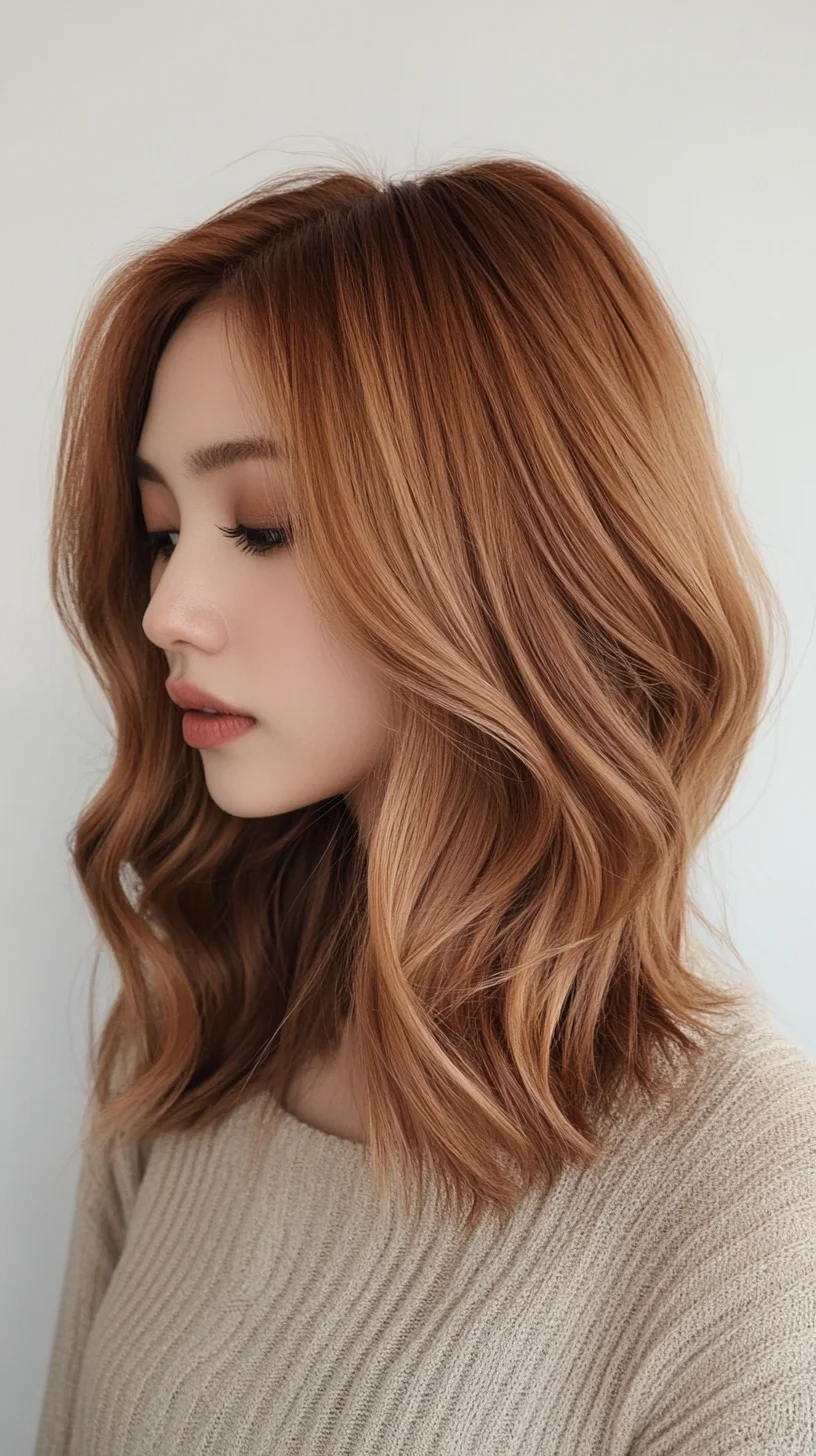 Effortlessly Chic Wavy Lob: The Perfect Blend of Elegance and Volume