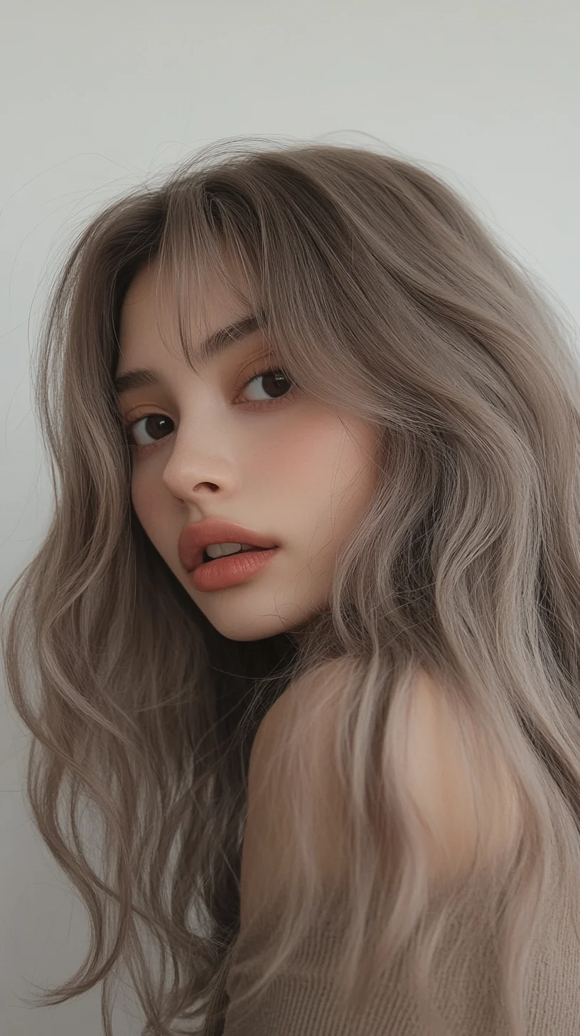 Effortlessly Chic: Wavy Long Hair with Face-Framing Layers