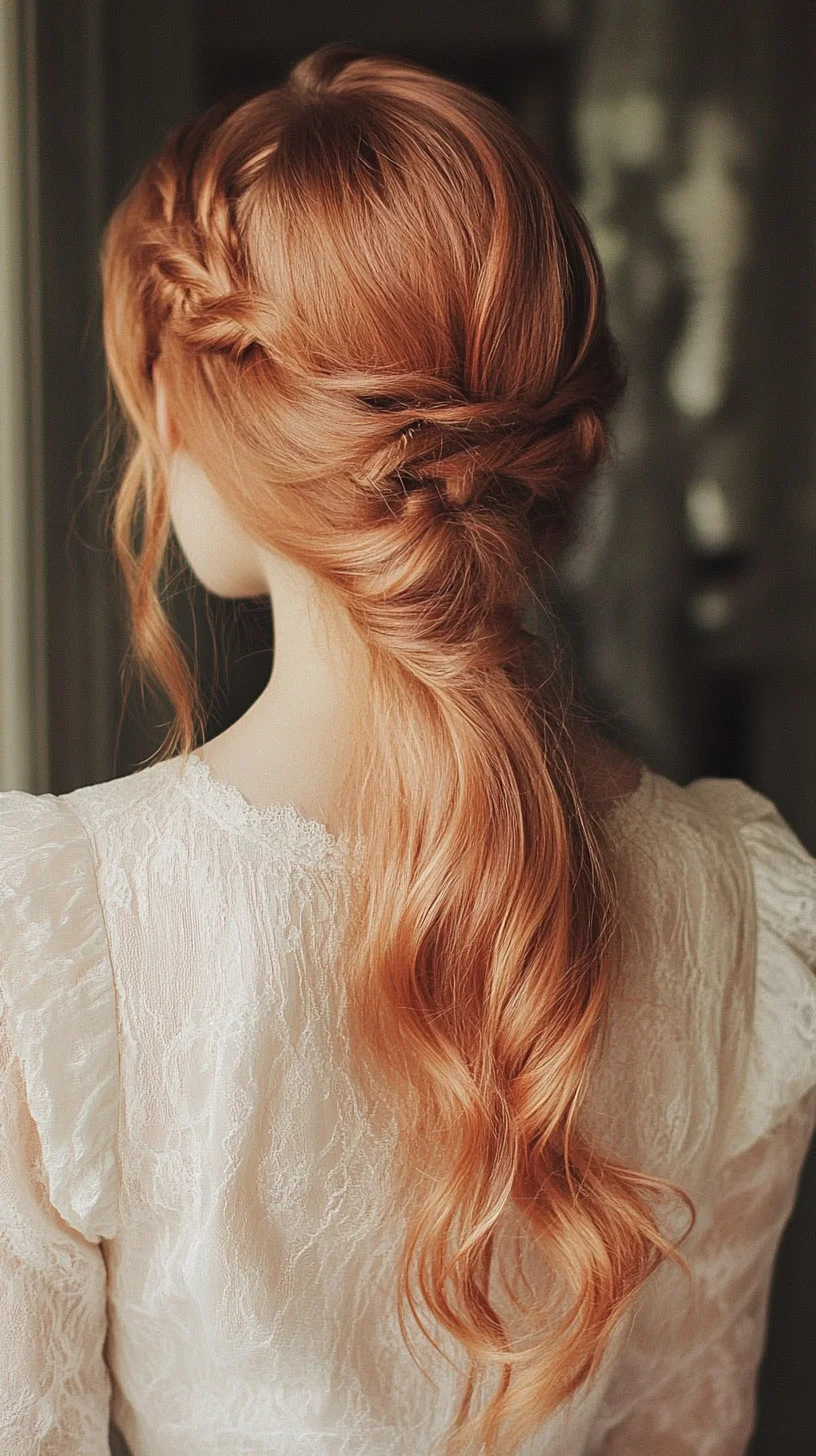 Effortlessly Elegant Braided Half-Up Hairstyle for a Romantic Touch