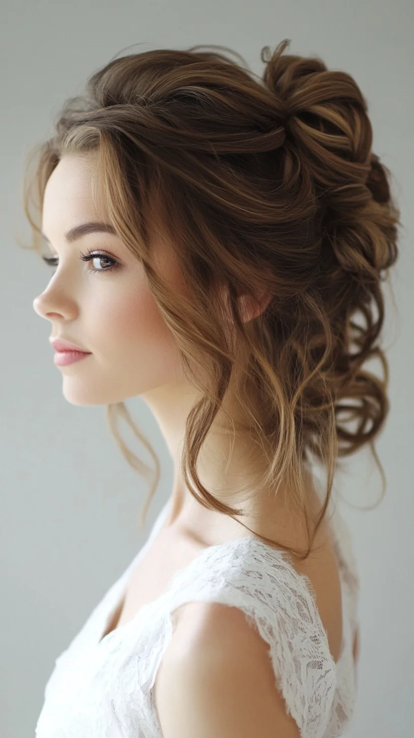 Effortlessly Elegant Half-Up Hairdo for an Enchanting Look