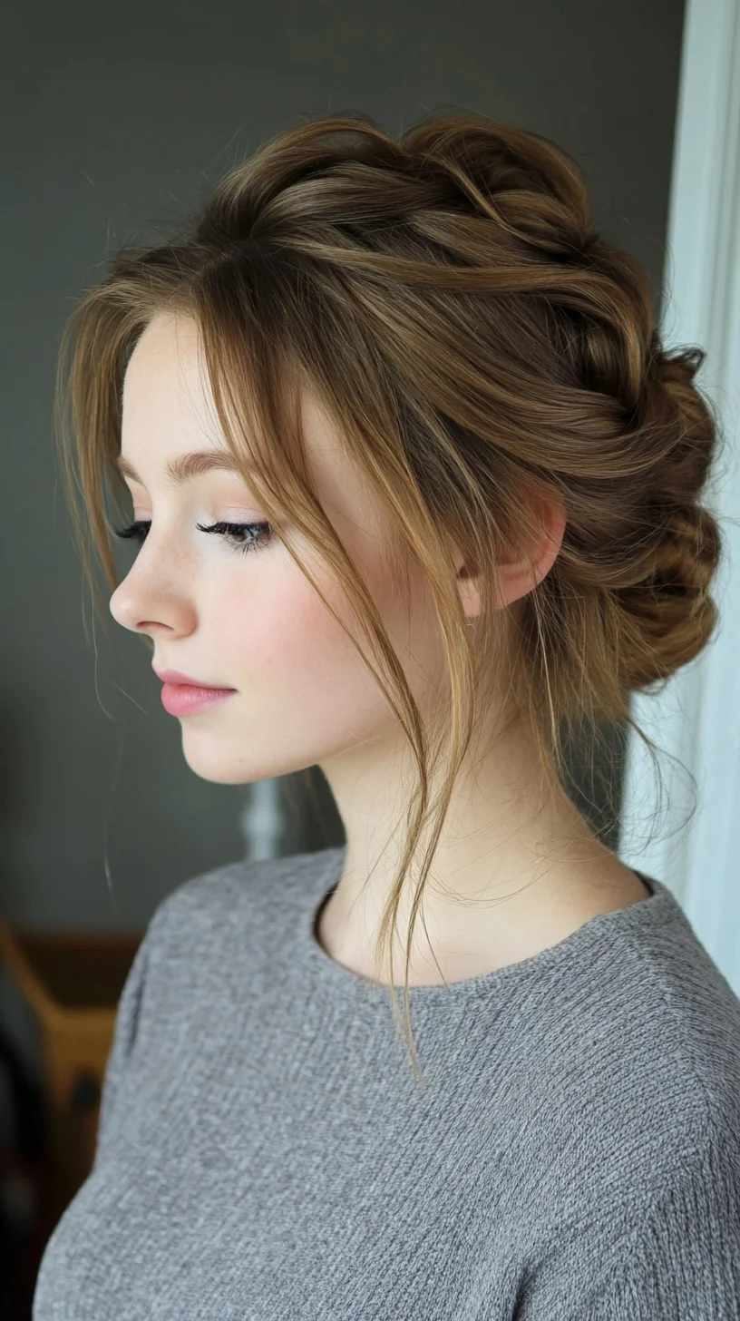 Effortlessly Elegant: The Braided Bun with Soft Face-Framing Strands