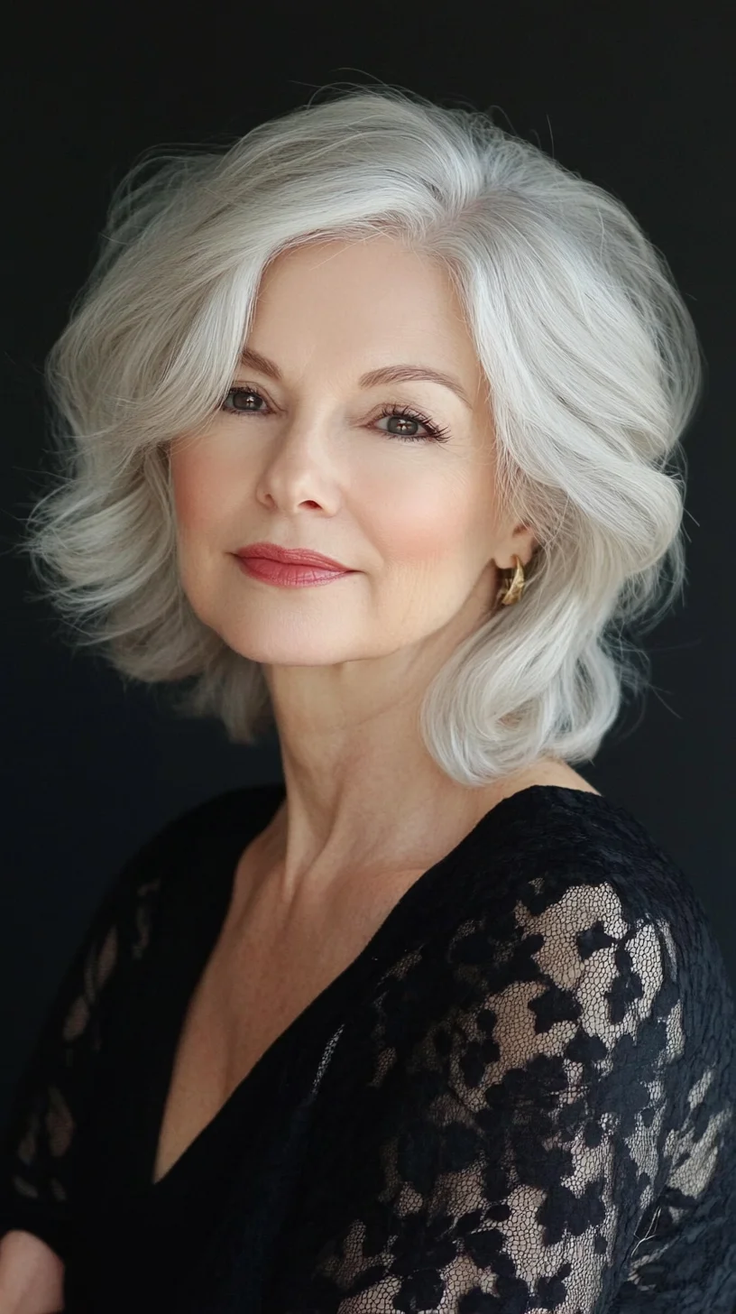 Effortlessly Elegant: The Timeless Soft Bob for Radiant Silver Hair