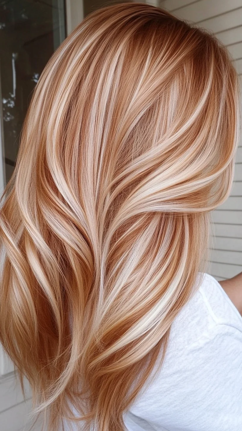 Effortlessly Glamorous Caramel Highlights for Radiant, Flowing Locks